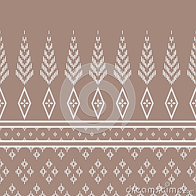 Thai silk fabric vector pattern Cartoon Illustration